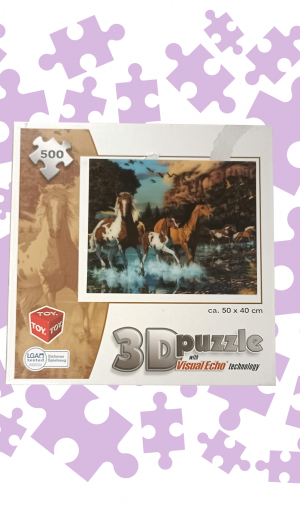 3D Puzzle mit Visual Echo Technologie „Wilde Pferde“
