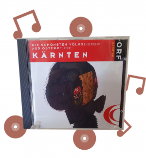 Die Vorderseite einer CD mit Volksliedern aus Kärnten