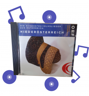 Die Vorderseite einer CD mit Volksliedern aus Niederösterreich