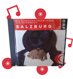 Die Vorderseite einer CD mit Volksliedern aus Salzburg