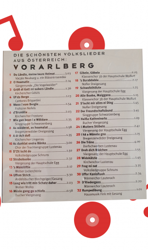CD Volkslieder „Vorarlberg“